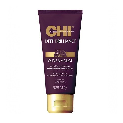 CHI Deep Brilliance Stiprinamoji proteinų kaukė su alyvuogių ir Monoi aliejais 237ml