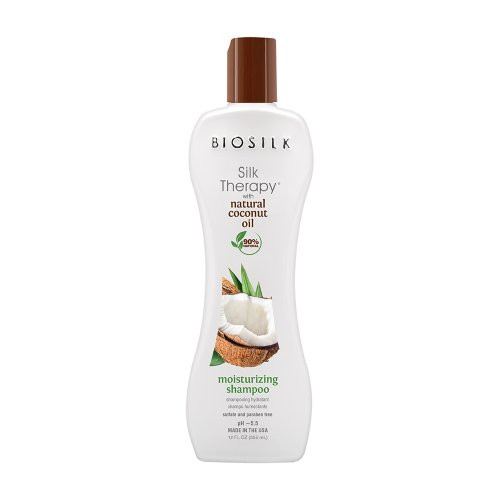 Biosilk Silk Therapy Moisturizing Shampoo Drėkinantis šampūnas su organišku kokosų aliejumi 355ml