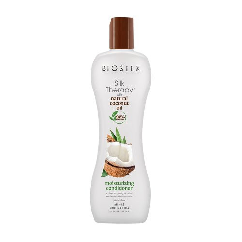 Biosilk Silk Therapy Moisturizing Conditioner Drėkinamasis plaukų kondicionierius su oragnišku kokosų aliejumi 355ml