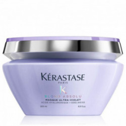 Kérastase Blond Absolu Masque Ultra-Violet Drėkinamoji, geltonus šviesintų plaukų tonus neutralizuojanti kaukė 200ml