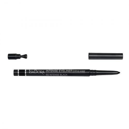 Isadora Intense Eyeliner 24 Hrs Wear Ilgai išliekantis akių kontūro apvadas 60 Intense Black