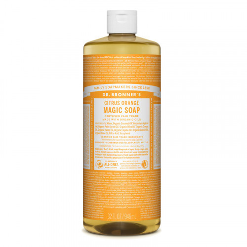 Dr. Bronner's Citrus-Orange Pure-Castile Liquid Soap Ekologiškas skystas muilas 240ml