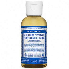 Dr. Bronner's Peppermint Pure-Castile Liquid Soap Piparmünt vedelseep 60ml