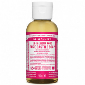 Dr. Bronner's Rose Pure-Castile Liquid Soap Ekologiškas skystas muilas 60ml