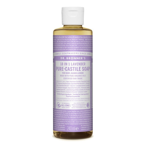 Dr. Bronner's Lavender Pure-Castile Liquid Soap Ekologiškas skystas muilas 240ml