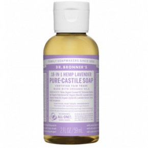 Dr. Bronner's Lavender Pure-Castile Liquid Soap Ekologiškas skystas muilas 60ml