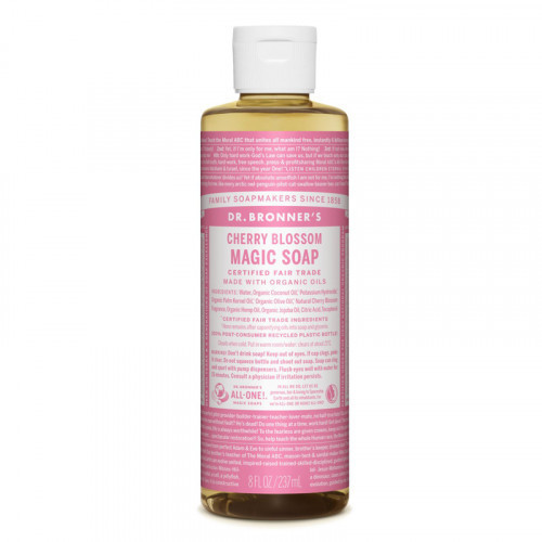 Dr. Bronner's Cherry Blossom Pure Castile Organic Soap Ekologiškas skystas muilas 240ml