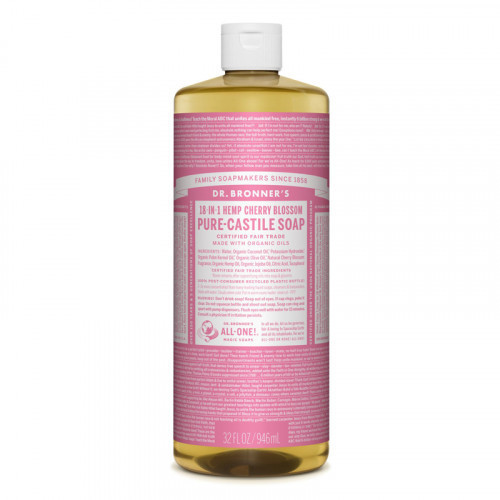 Dr. Bronner's Cherry Blossom Pure Castile Organic Soap Ekologiškas skystas muilas 240ml