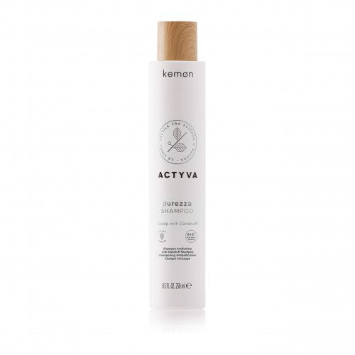 Kemon Actyva Purezza Shampoo Pleiskanotos galvos odos šampūnas 250ml