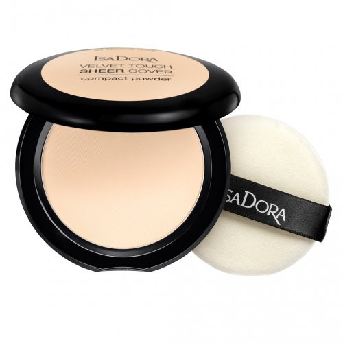 Isadora Velvet Touch Sheer Cover Compact Powder Kompaktinė pudra 40 Fair Porcelain
