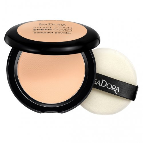 Isadora Velvet Touch Sheer Cover Compact Powder Kompaktinė pudra 40 Fair Porcelain