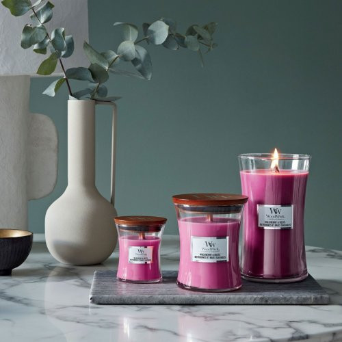 WoodWick Wild Berry & Beets Candle Žvakė Heartwick