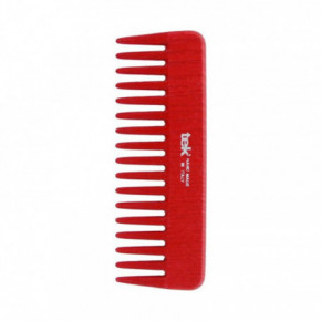 TEK Natural Small Hair Comb with Wide Teeth Retos plaukų šukos Raudonas