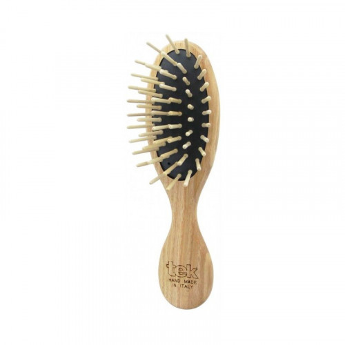 TEK Natural Small Purse Hairbrush Plaukų šepetys mažas, ovalo formos Raudonas