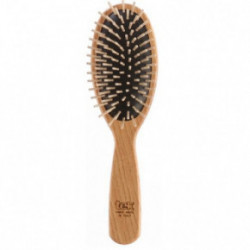 TEK Natural Wood Brush Oval Ovalus, medinis plaukų šepetys Šviesus