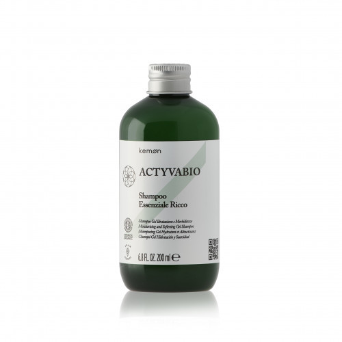 Kemon Actyvabio Shampoo Essenziale Ricco Drėkinamasis ir minkštinamasis šampūnas-želė 200ml