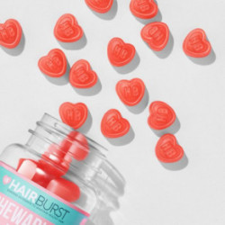 Hairburst Chewable Hair Vitamins Maisto papildas plaukams, braškių ir juodųjų serbentų skonio 60 guminukų