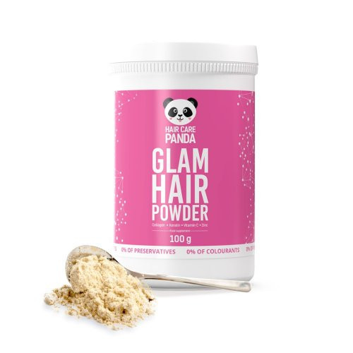 Hair Care Panda GLAM HAIR POWDER Maisto papildo milteliai plaukams, beskoniai, bekvapiai 100g