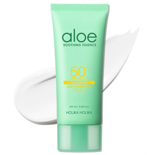 Holika Holika Aloe Soothing Essence Waterproof Sun Cream SPF50+ Drėkinamasis apsauginis gelis nuo saulės 100ml