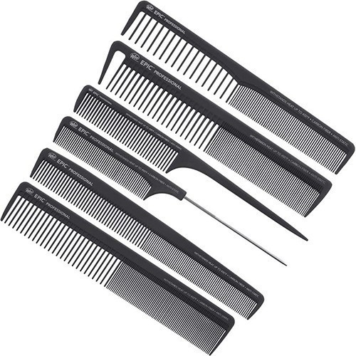 WetBrush Epic Carbon Combs Karboninės šukos Metal Tail Comb