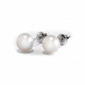 Nilly Pērļu auskari (Ag925) White 10mm
