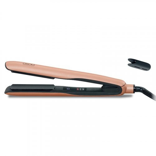 OSOM Professional Digital Hair Straightener Plaukų tiesintuvas su juodomis keraminėmis plokštelėmis Rose gold