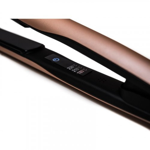 OSOM Professional Digital Hair Straightener Plaukų tiesintuvas su juodomis keraminėmis plokštelėmis Rose gold