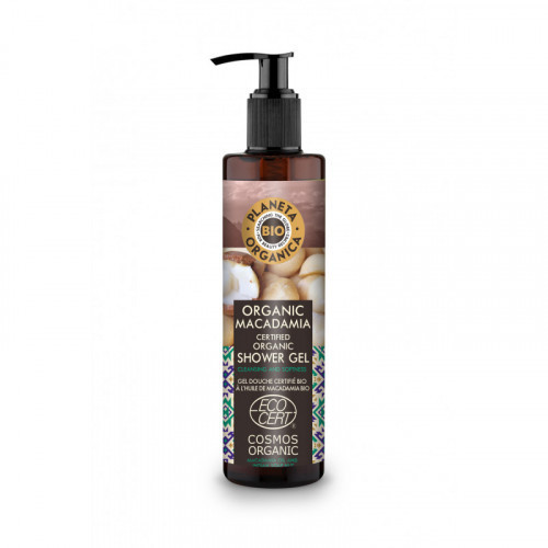 Natura Siberica Planeta Organica Bio Macadamia Shower Gel Makadamijų organinė dušo želė 280ml