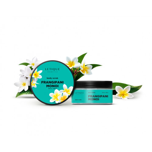 Letique Frangipani Monoi Body Scrub Jostrų ir monoi šveitiklis 250g