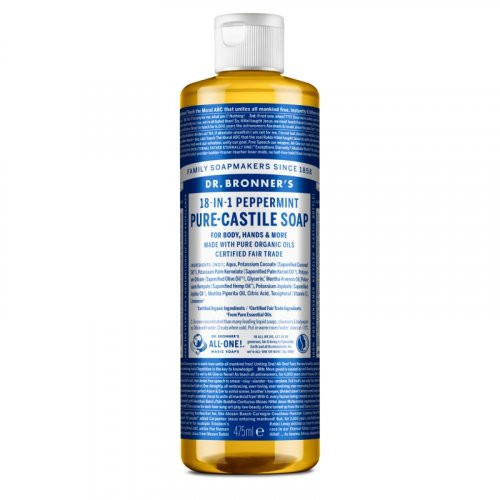 Dr. Bronner's Peppermint Pure-Castile Liquid Soap Ekologiškas skystas muilas 240ml