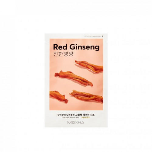 Missha Airy Fit Sheet Mask Red Ginseng Veido kaukė 19g