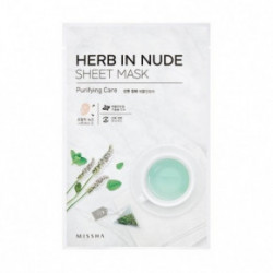 Missha Herb In Nude Sheet Purifying Care Mask Veido kaukė 23g