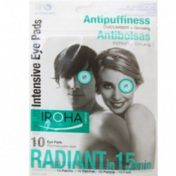 IROHA Antipuffiness Cucumber + Ginseng Eye Pads Atgaivinanti ir atjauninanti paakių kaukė su agurkų ir ženčenio estraktu 10vnt