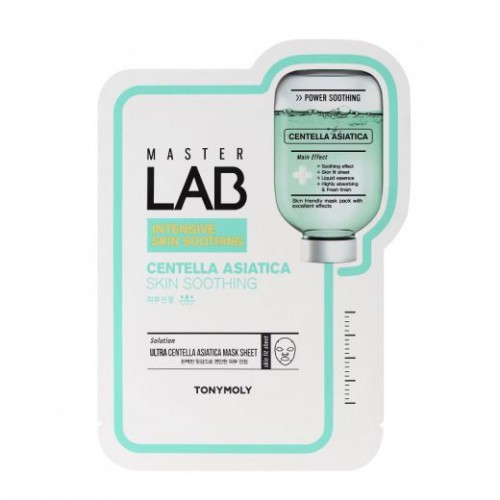 TONYMOLY Master Lab Centella Asiatica Sheet Mask Veido kaukė su azijine centele 19g