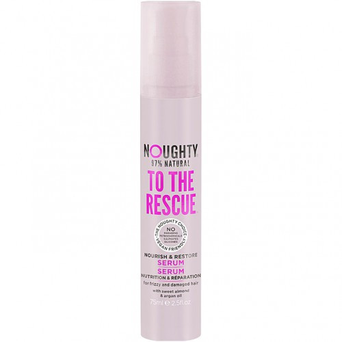 Noughty To The Rescue Anti-Frizz Serum Serumas pažeistiems plaukams su saldžiųjų migdolų ir arganų aliejais 75ml
