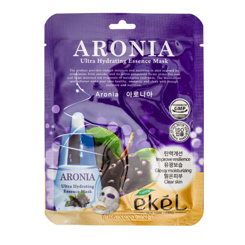 Ekel Ultra Hydrating Essence Mask Aronia Lakštinė veido kaukė su aronijų ekstraktu 1 vnt.