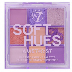 W7 Cosmetics Soft Hues Pressed Pigment Palette Akių šešėlių paletė Amethyst
