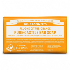 Dr. Bronner's Citrus-Orange Pure-Castile Bar Soap Tahke tsitruseline seep 140g