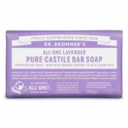 Dr. Bronner's Lavender Pure-Castile Bar Soap Ekologiškas kietas muilas 140g