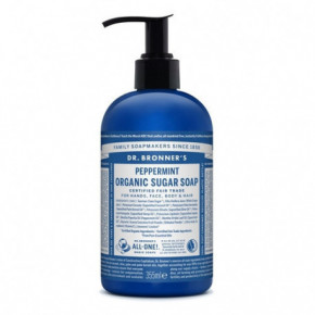 Dr. Bronner's Peppermint Organic Sugar Soap Ekologiškas cukraus muilas 355ml