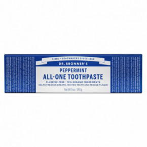 Dr. Bronner's PEPPERMINT All-One Toothpaste Orgaaniline piparmündiõliga hambapasta 140g