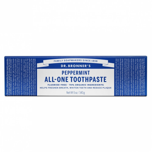 Dr. Bronner's PEPPERMINT All-One Toothpaste Ekologiška dantų pasta 140g