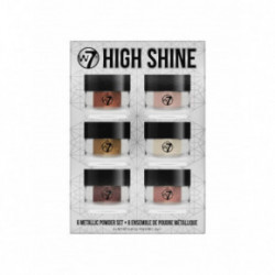 W7 Cosmetics High Shine Metallic Loose Pigment Powder Set Birių pigmentinių makiažo miltelių rinkinys Rinkinys