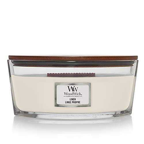 WoodWick Linen Candle Žvakė Heartwick