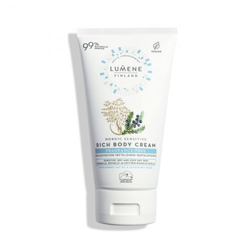 Lumene Nordic Sensitive Fragrance-free Rich Body Cream Kremas jautriai kūno odai 150ml