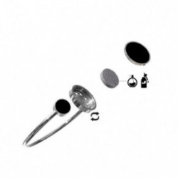Savoni Boutique Eclipse Black Silver Fragrance Bracelet Pasidabruota aromatinė apyrankė Black