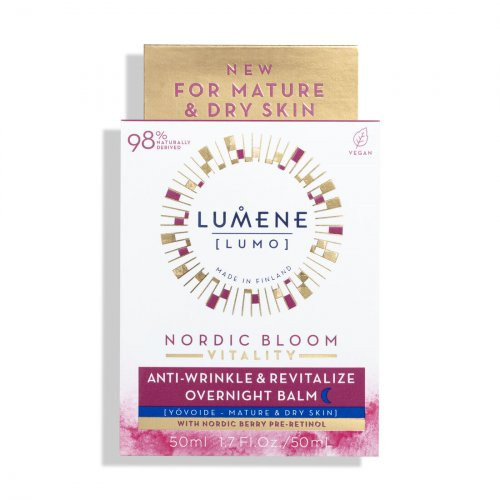 Lumene Nordic Bloom Vitality Anti-Wrinkle & Revitalize Overnight Balm Naktinis veido balzamas 50ml