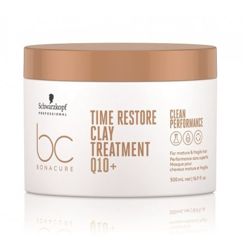 Schwarzkopf Professional BC CP Time Restore Q10+ Clay Treatment Atkuriamoji molio kaukė 200ml