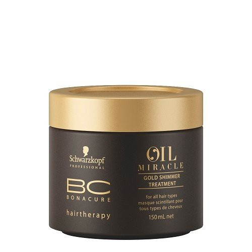 Schwarzkopf Professional BC Oil Miracle Gold Shimmer Treatment Spindesio suteikianti plaukų kaukė su argano aliejumi 150ml