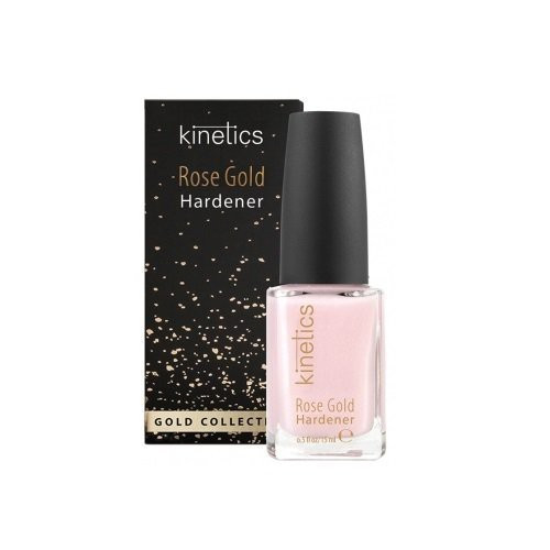 Kinetics Rose Gold Hardener Rožinio aukso stipriklis nagams 15ml